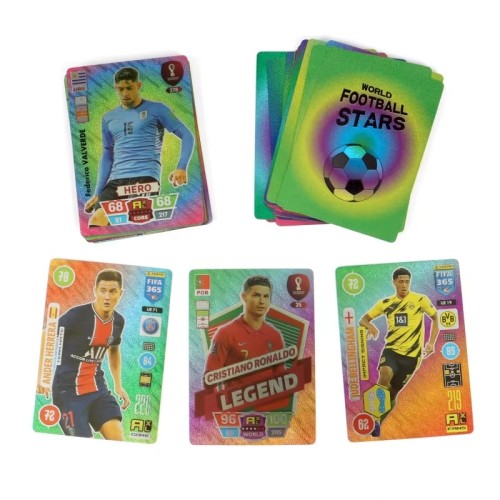 Football Star Card Gold Silver Black Colorful Footballer Trading Game Soccer Collection Soccer Player Cards for Kids