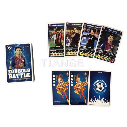 Manufacturer Custom Printing Messi Ronaldo Suarez Football Battle Card Games