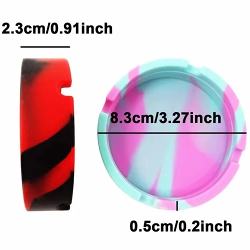 Wholesale Custom logo Unbreakable Heat Resistant Round square Triangle Large Silicone Mold Ashtray
