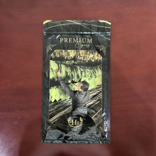 Custom Foil Cigar Packaging Bag Ziplock Tobacco Wraps Packaging Pouch Humidor Cigar Bag with Zipper