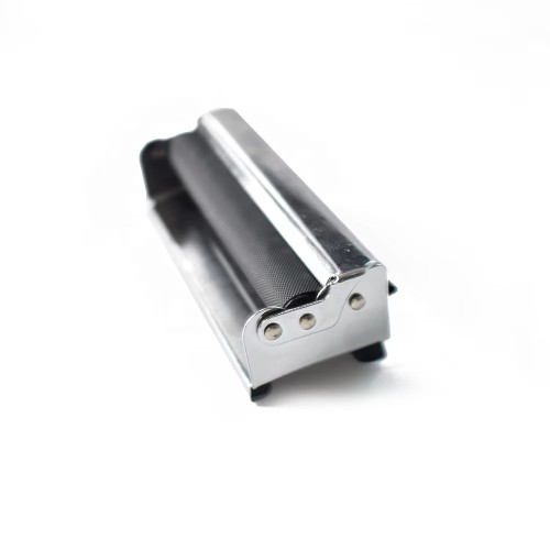Stainless Steel Manual Roller Custom logo Smoking Metal Cigarette Rolling Machine with Lid