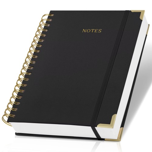 Factory Sale Hardcover Spiral Notebook Custom Designed Journal A5 Thick PU Leather Notebook with Customisable Logo
