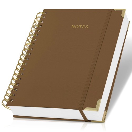 Factory Sale Hardcover Spiral Notebook Custom Designed Journal A5 Thick PU Leather Notebook with Customisable Logo