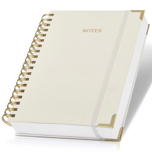 Factory Sale Hardcover Spiral Notebook Custom Designed Journal A5 Thick PU Leather Notebook with Customisable Logo
