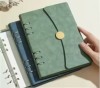 Custom Logo A5 Hardcover Business Notebook 100 Sheet Office Diary with Removable PU Leather Cover