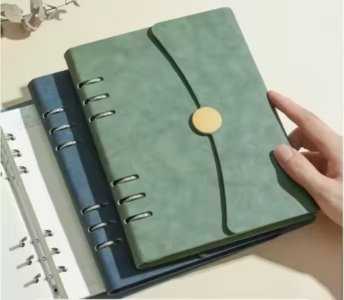 Custom Logo A5 Hardcover Business Notebook 100 Sheet Office Diary with Removable PU Leather Cover