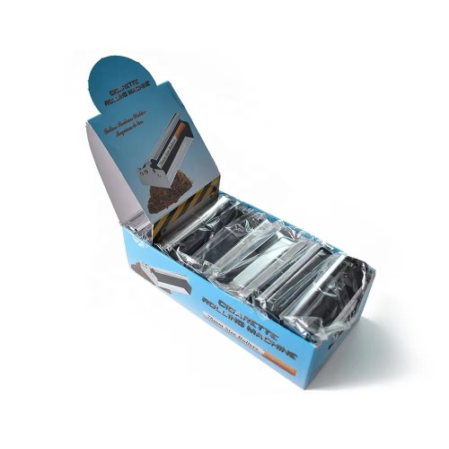 Stainless Steel Manual Roller Custom logo Smoking Metal Cigarette Rolling Machine with Lid