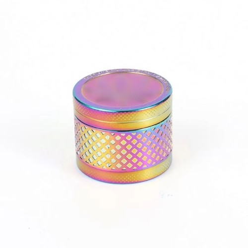 Wholesale Hot Sale Custom Logo Colorful 3 Layers Zinc Alloy Metal Tobacco Smoking Herb Grinder