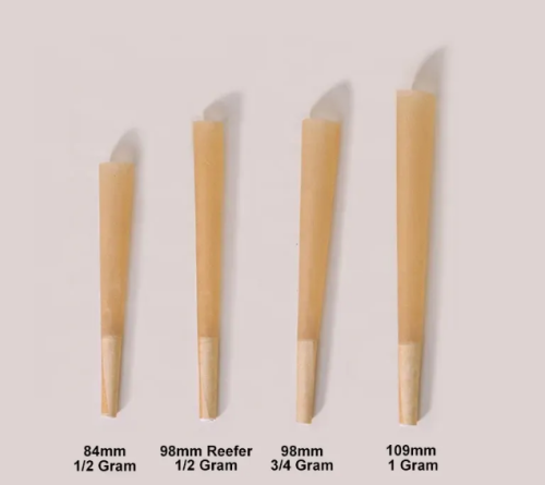 Manual 98mm 110mm Raw Pre-Rolled Cones Smoking Pre Rolled Cones Preroll Paper Cone