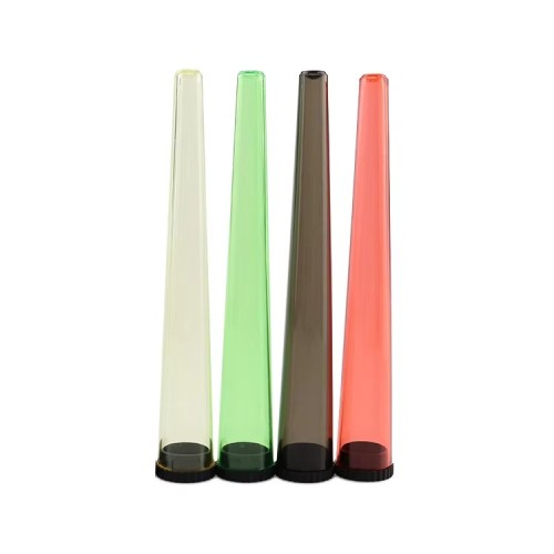 Hot Selling Wholesale 110mm Transparent Storage Cone Tubes Custom Airtight Pre Roll Plastic Storage Containers