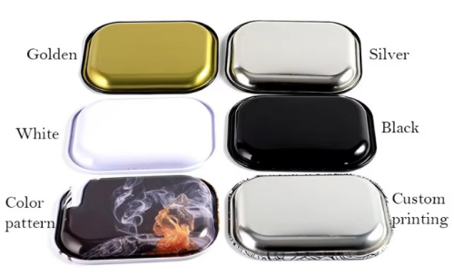 Factory Wholesale Custom Metal Serving Tray Tobacco Smoking Tray Tin Rolling Tray