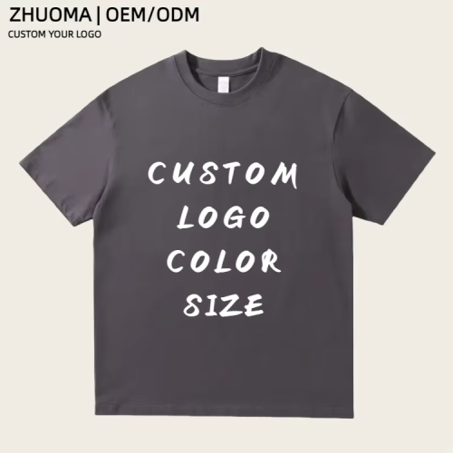100% Cotton Branded T-Shirt Oversized Short Length Casual Style Custom Black Puff Print Men Blank Design Fashion T-Shirt