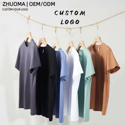 100% Cotton Branded T-Shirt Oversized Short Length Casual Style Custom Black Puff Print Men Blank Design Fashion T-Shirt