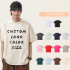 100% Cotton Branded T-Shirt Oversized Short Length Casual Style Custom Black Puff Print Men Blank Design Fashion T-Shirt