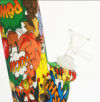 10.23′′ Printed Cartoon Characters High Quality Silicone Hookah with Glass Straight Shape Smoking Water Shisha Hookah