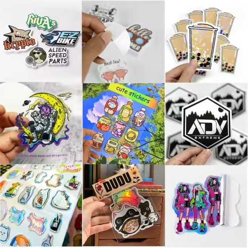 Custom Personalized Logo Design Printed Adhesive Sticker Vinyl PVC Letter Die Cut Stickers for Promotion