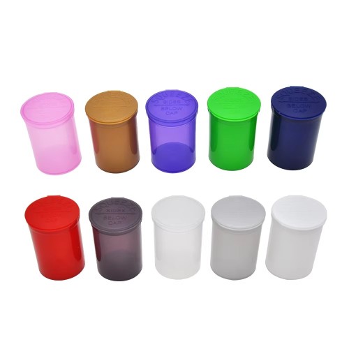 Medical Squzze Pill Bottle Plastic Vials Child Proof Container Pop Top Bottle Vials