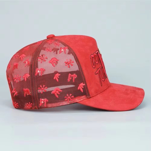 2025 Custom Your Own logo Mens Mesh Gorras Sport Cap Embroidery Patch logo 5 Panel Suede Baseball Trucker Hat