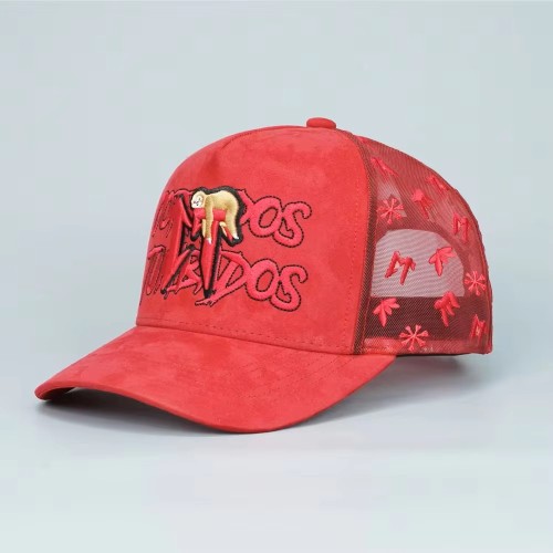 2025 Custom Your Own logo Mens Mesh Gorras Sport Cap Embroidery Patch logo 5 Panel Suede Baseball Trucker Hat