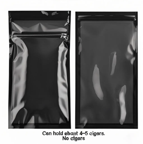 Custom Printing Travel Cigar Humidor Bag 4-6 Cigars Humidified Plastic Pouches with Cigar Packaging Bag