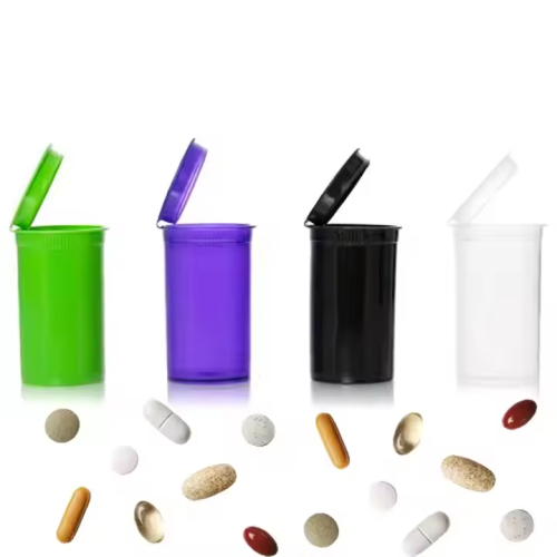 Plastic Bottle Multifunctional Large Capacity Reversible Push Down and Turn Vials