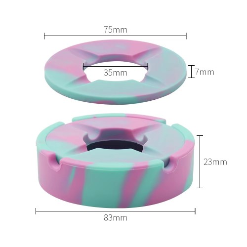 Cigar Ashtray Silicone Ash Tray with Lid OEM Logo Indoor Unbreakable