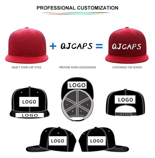 Custom Snapback Hat 3D Embroidery Blank Custom Snap Back Caps for Men