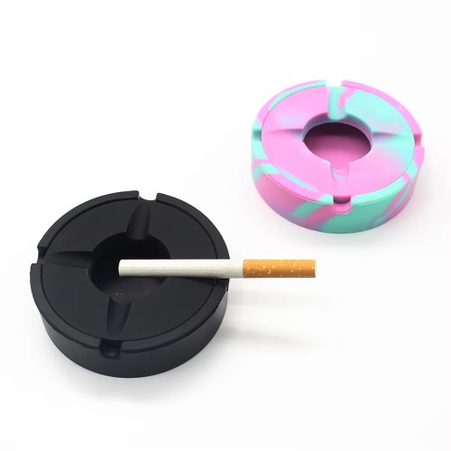 Cigar Ashtray Silicone Ash Tray with Lid OEM Logo Indoor Unbreakable