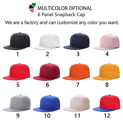 Custom Snapback Hat 3D Embroidery Blank Custom Snap Back Caps for Men