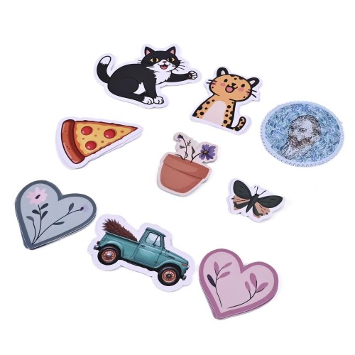 Custom Logo Wholesale Printing UV Resist Matte PVC Die Cut Sticker Waterproof Vinyl Paper Cartoon Stickers for Kids