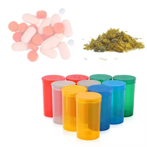 Plastic Bottle Multifunctional Large Capacity Reversible Push Down and Turn Vials