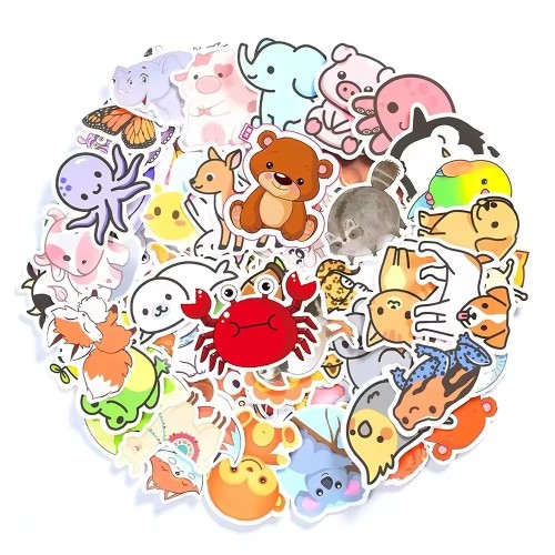 Custom Logo Wholesale Printing UV Resist Matte PVC Die Cut Sticker Waterproof Vinyl Paper Cartoon Stickers for Kids