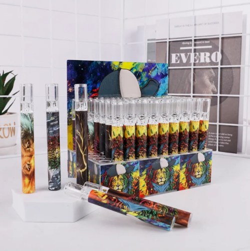 Various Brands of Printed Og Glass Tube Small Chillum Pipes