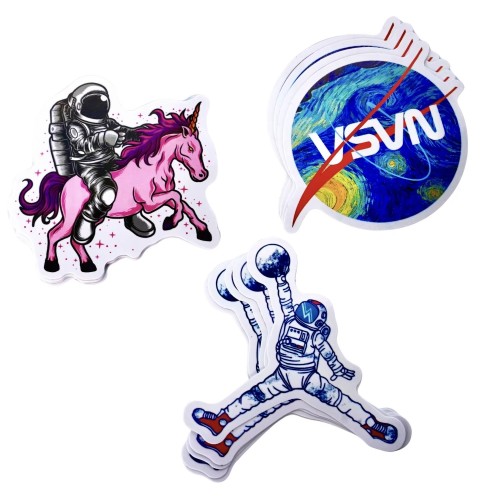 Custom Adhesive Label Logo Design UV Proof Printing Waterproof Cartoon PVC Vinyl Die Cut Sticker Custom Stickers