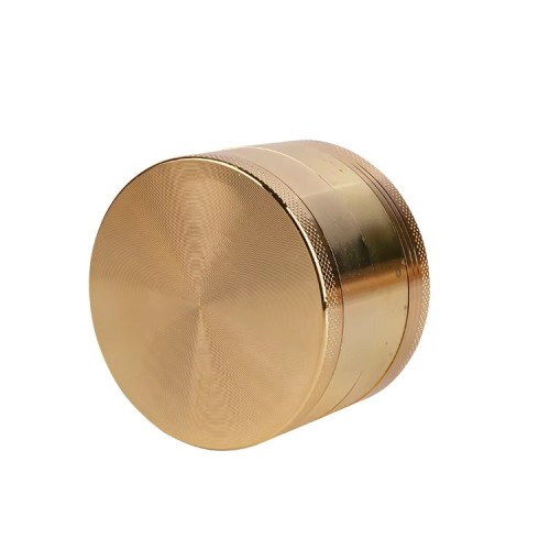 Erliao Wholesale 50mm Zinc Metal Herb Grinder Custom logo Gold Zinc Alloy Tobacco Spice Grinder