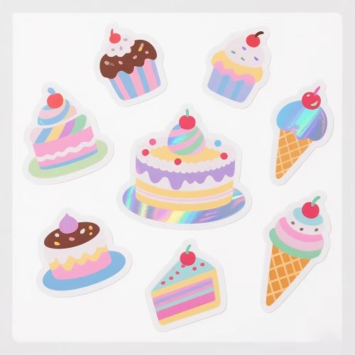 Custom Logo Brand Die Cut Anime Vinyl Stickers Rainbow Effect Holographic Stickers Printing Any Custom Shape