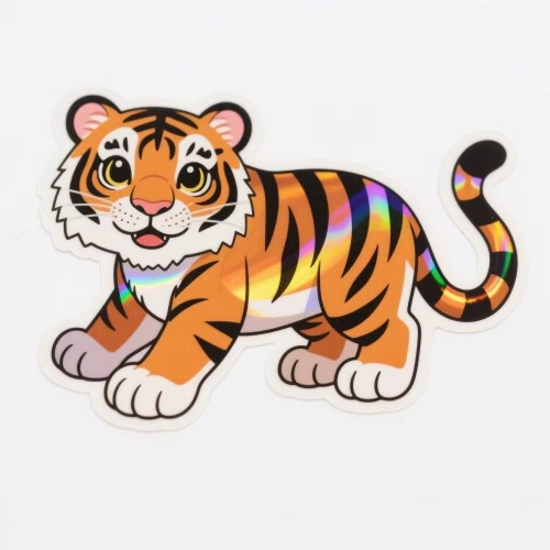 Custom Logo Brand Die Cut Anime Vinyl Stickers Rainbow Effect Holographic Stickers Printing Any Custom Shape