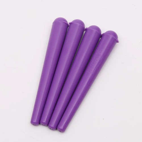 2022 Custom Plastic Smoking Cones Rolling Papers Plastic Tube Purple