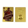 Collection World Football Star Soccer Player Plastic Gold Foil Plated Sports Cards for Kids Gift