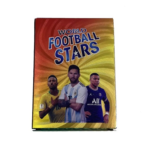 Collection World Football Star Soccer Player Plastic Gold Foil Plated Sports Cards for Kids Gift