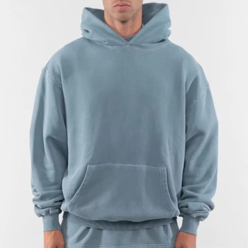 Custom Logo Blank Drop Shoulder Custom Print Hoodies Oversize Pullover Heavyweight Hoodie for Men