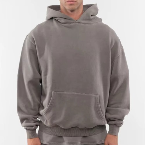 Custom Logo Blank Drop Shoulder Custom Print Hoodies Oversize Pullover Heavyweight Hoodie for Men