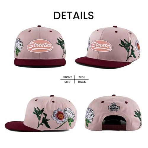 Hip Hop Snapback Hat Custom 3D Embroidery Logo Acrylic Classic Snapback Caps