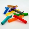 98mm 116mm J-Tube Plastic Vial Bottles POP TOP Pill Container With Child Resistant Cap