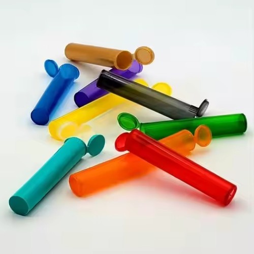 98mm 116mm J-Tube Plastic Vial Bottles POP TOP Pill Container With Child Resistant Cap
