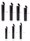 98mm 116mm J-Tube Plastic Vial Bottles POP TOP Pill Container With Child Resistant Cap