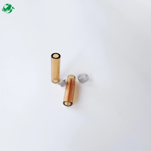 Colorful Flat Mouth Round Tip Glass Pre Cone Glass Tips with Filter /Pokes Mesh Custom
