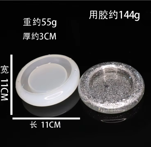 DIY Handmade for Resin Casting Smoke Ash Tray Ashtray Silicone Hexagon Heart Shape Cigar Ashtray Set Mold
