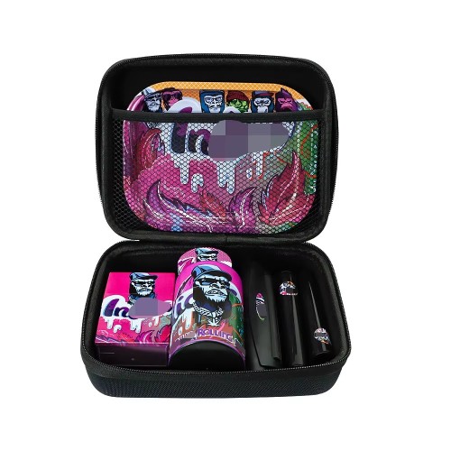 Hot Sell Smoke Kit With Tobacco Rolling Tray Herb Grinder Machine Cigarette Box Smoking Case