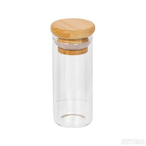 New Arrival Bamboo Smoking Set Bamboo Rolling Tray Glass Storage Jar Five Piece Set Smoking Accessories